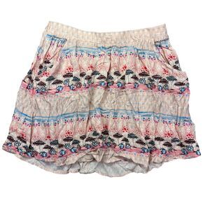 Lauren Conrad Skirt Women's Large Pink A-Line On Deck Beach Umbrella Pockets